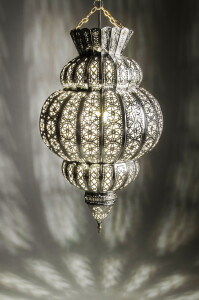 Orientalische Pendelleuchte Harem Silber 45cm | Lampe...