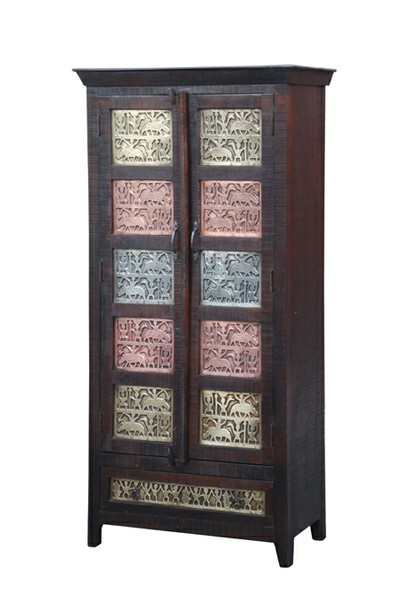 Indischer Shabby chic Schrank Coral - 18 box