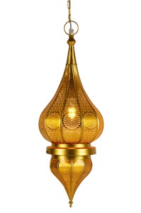 Orientalische Lampe Hängeleuchte Fayna Gold