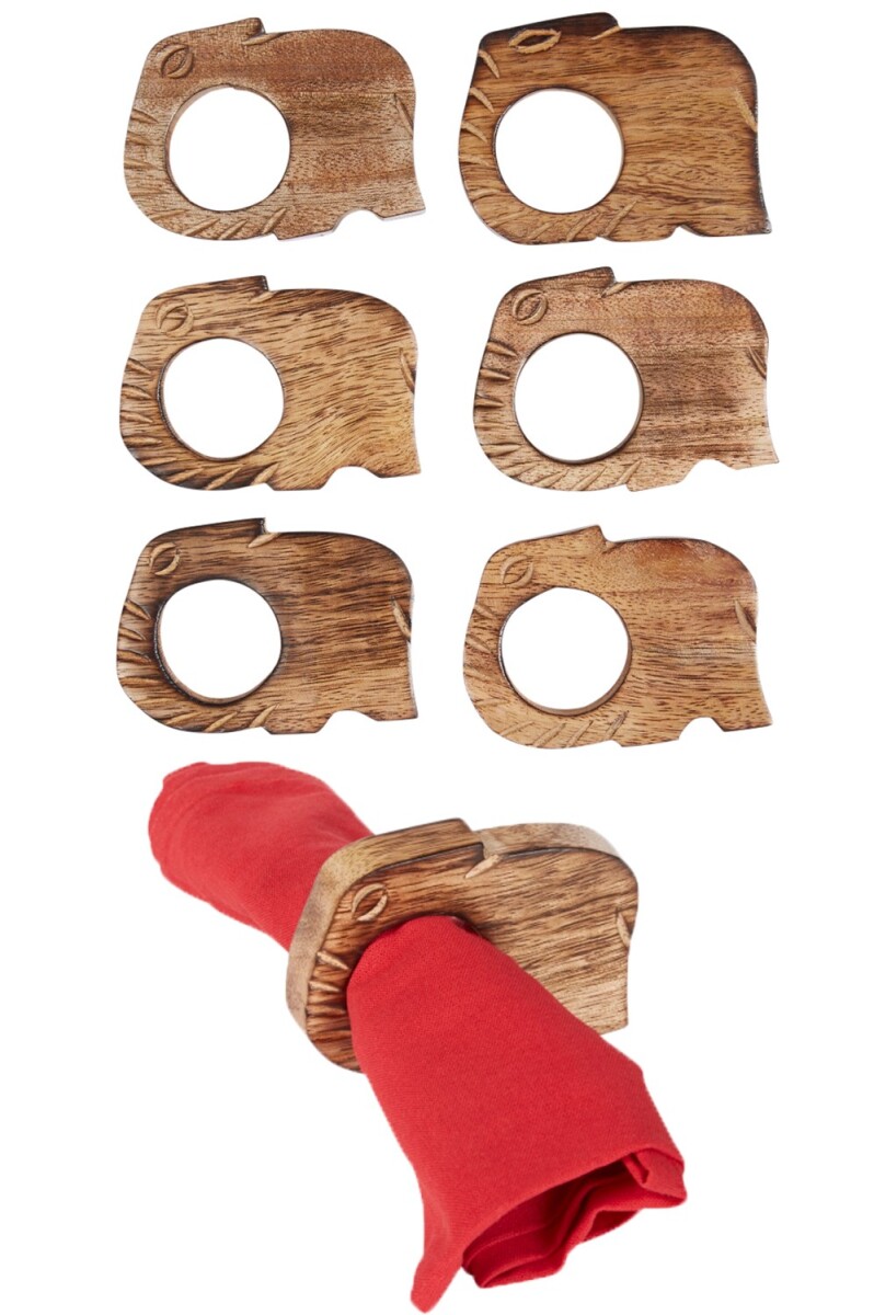 6er Set Serviettenringe Kiran handgemach box