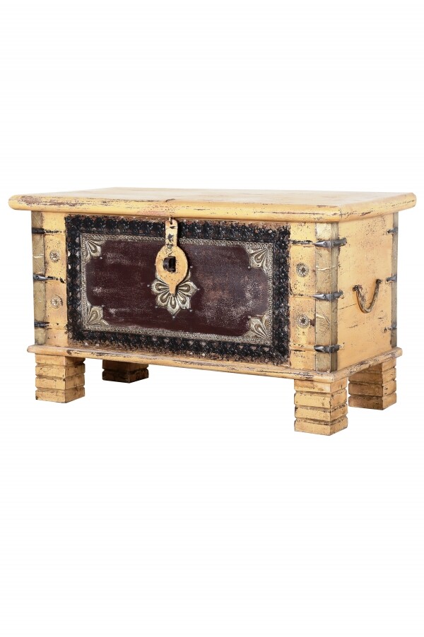 Indische massive Truhe Holzkiste Chayma  box