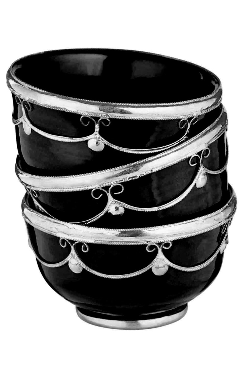3er Set Orientalische Fingerfood-Schale Miranda Schwarz mode