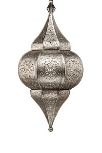Orientalische Indische Lampe Deckenlampe Malha Silber