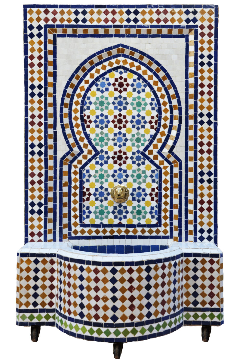 Marokkanischer Mosaik Gartenbrunnen 120c box