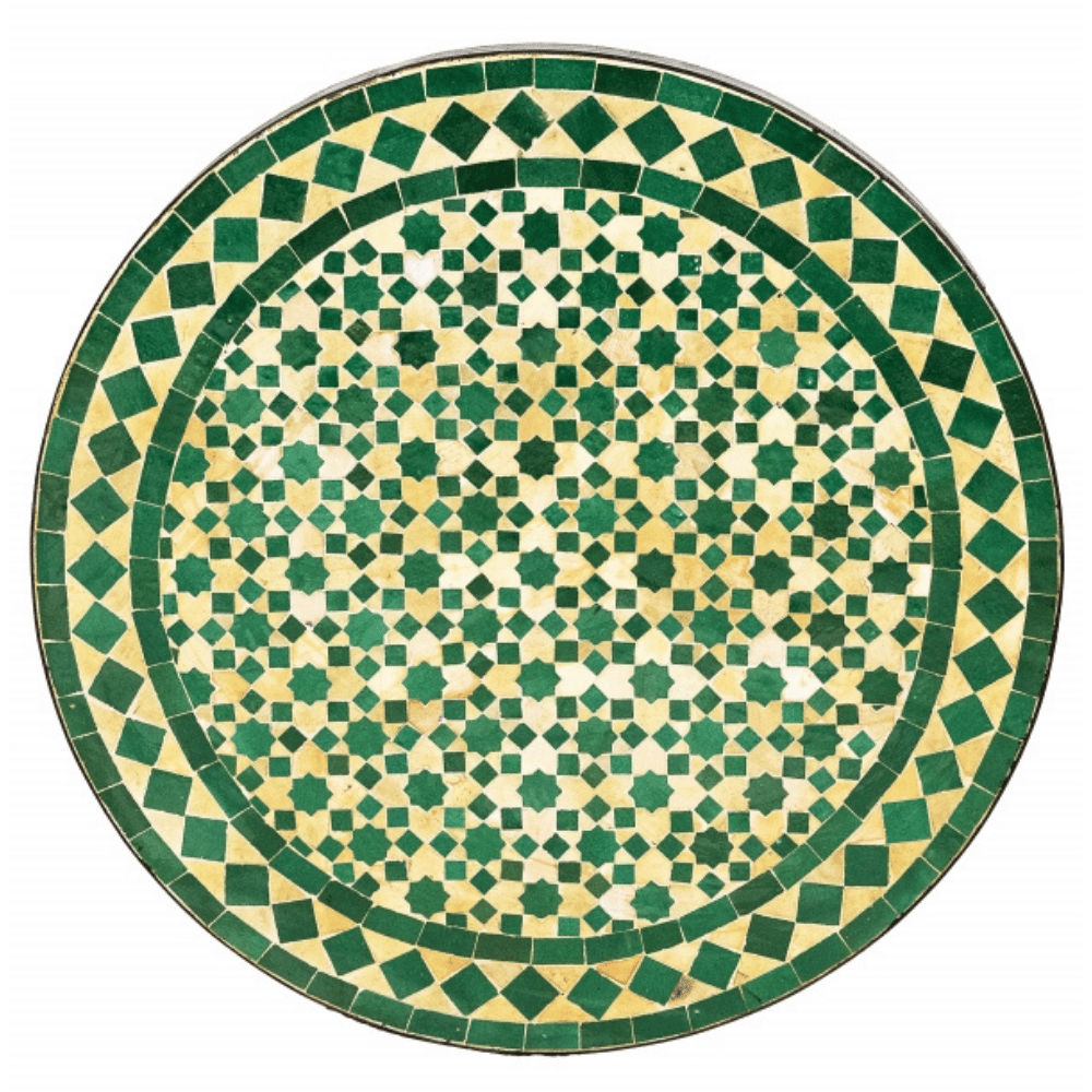 Marokkanische Mosaikplatte Albaicin Beige Grün ø
