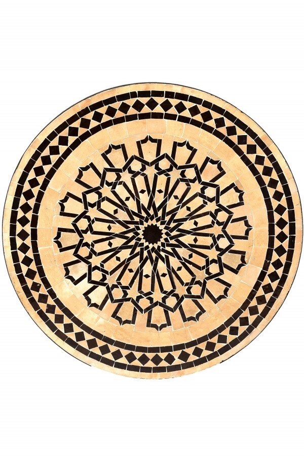 Marokkanische Mosaikplatte Alcazar Beige box