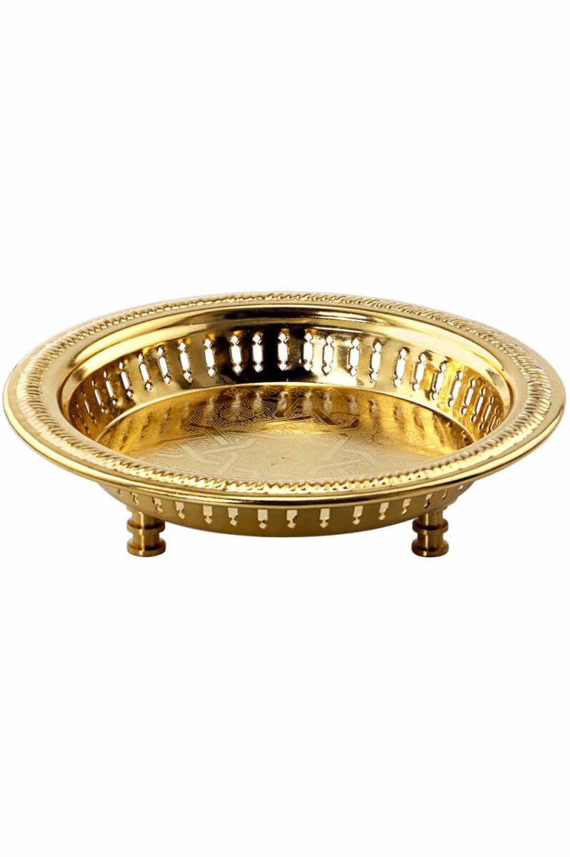 Orientalisches Tablett Serviertablett Juman 27cm Gold