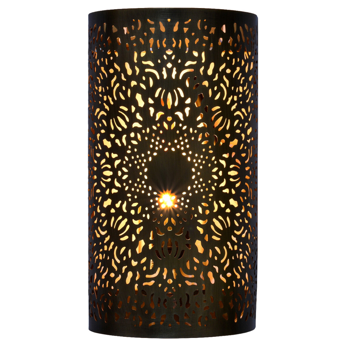 2er Set Orientalische Wandlampe Yassan aus Metall in Gold An