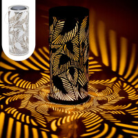 Boho Solarlaterne Solar Laterne Windlicht Lampe Outdoor Hoja Weiss