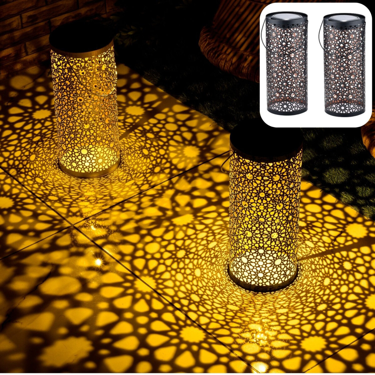 2er Set Orientalische Solarlaterne Noum  box