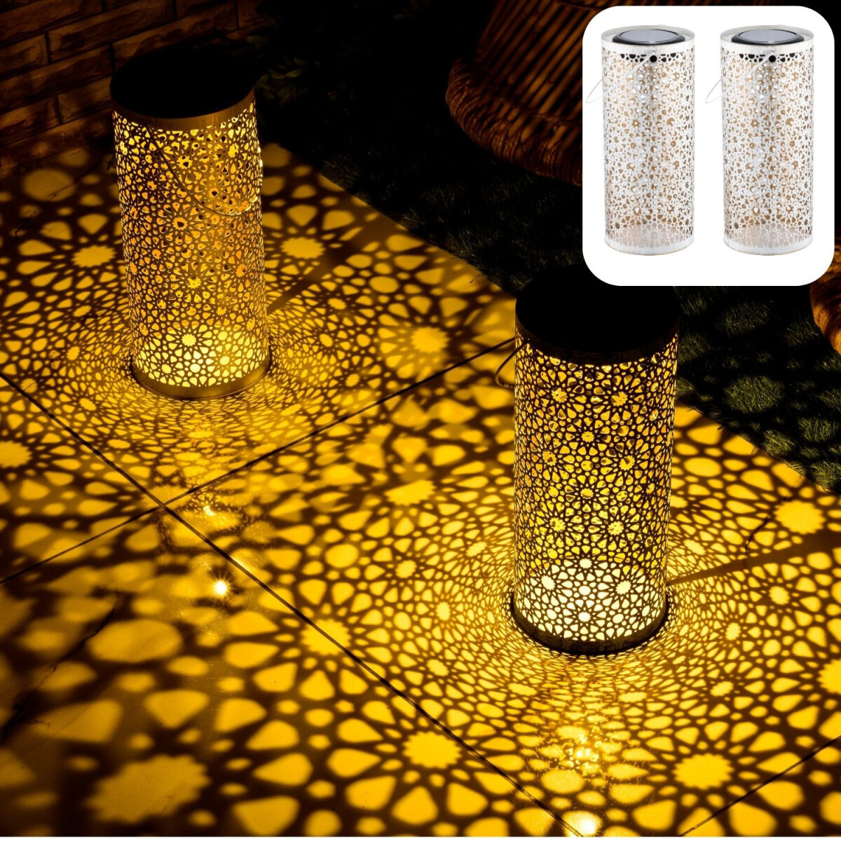 2er Set Orientalische Solarlaterne Noum  box