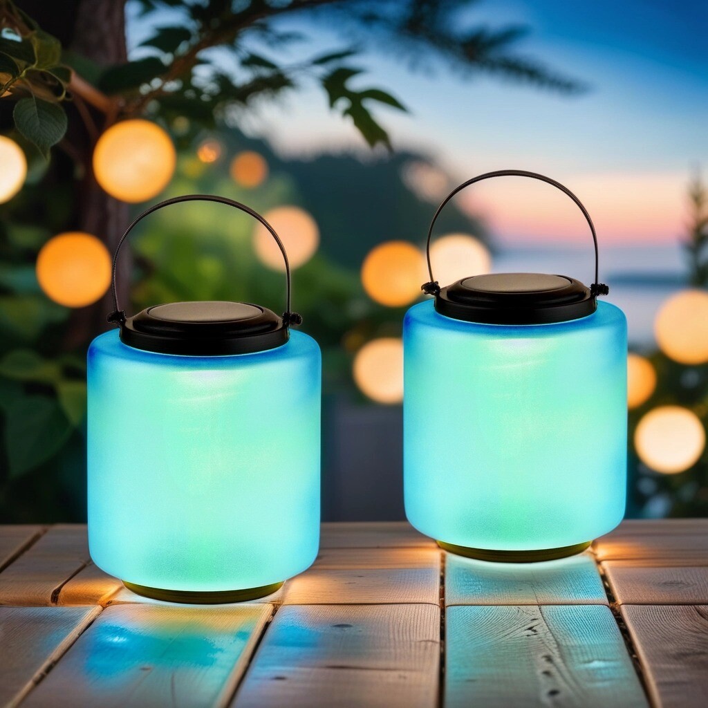 2er Set Moderne Solarlaterne Erlin handg box