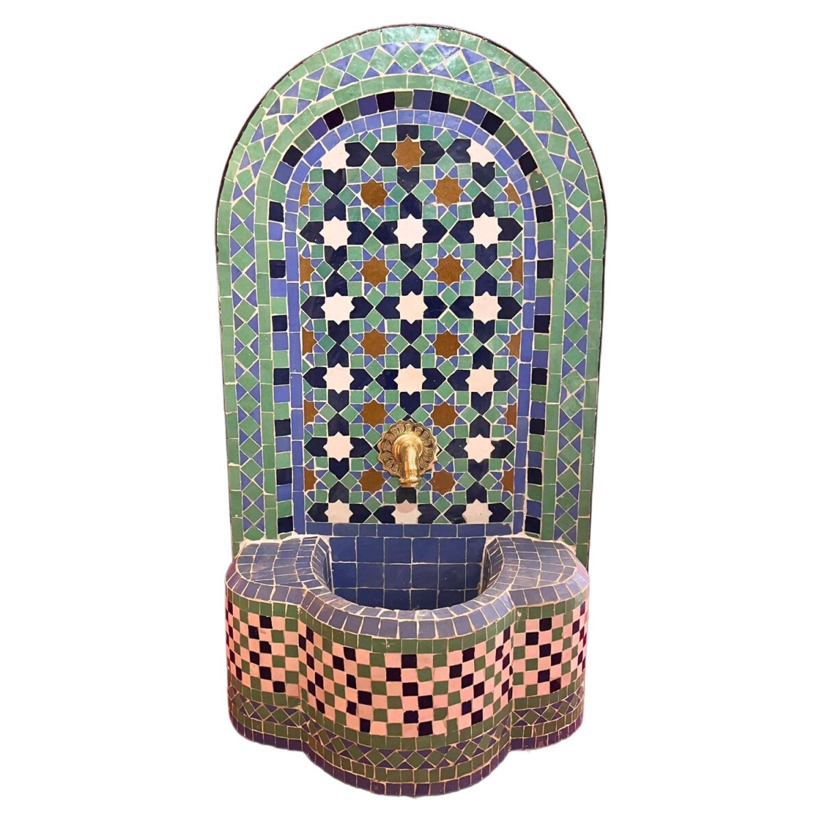 Marokkanischer Mosaik Gartenbrunnen 83cm box