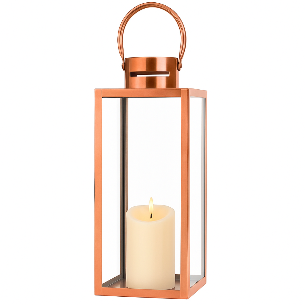 Laterne Gartenlaterne Jarda gold 39cm box