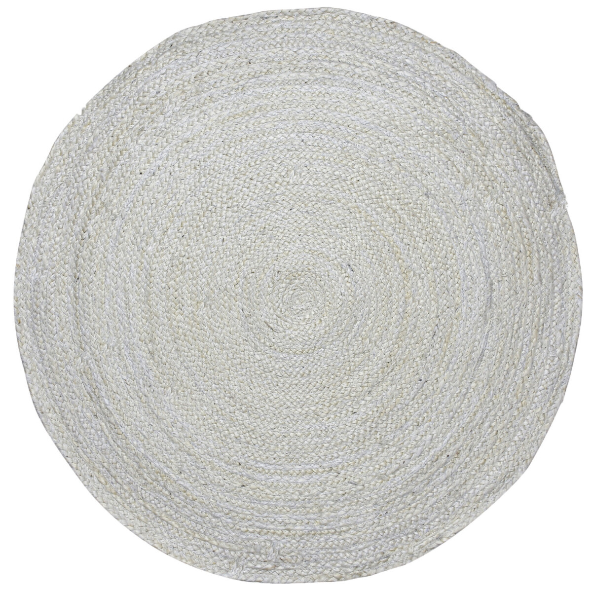 Ethno Boho Deko Jute Teppich Abrila Rund 100cm Creme