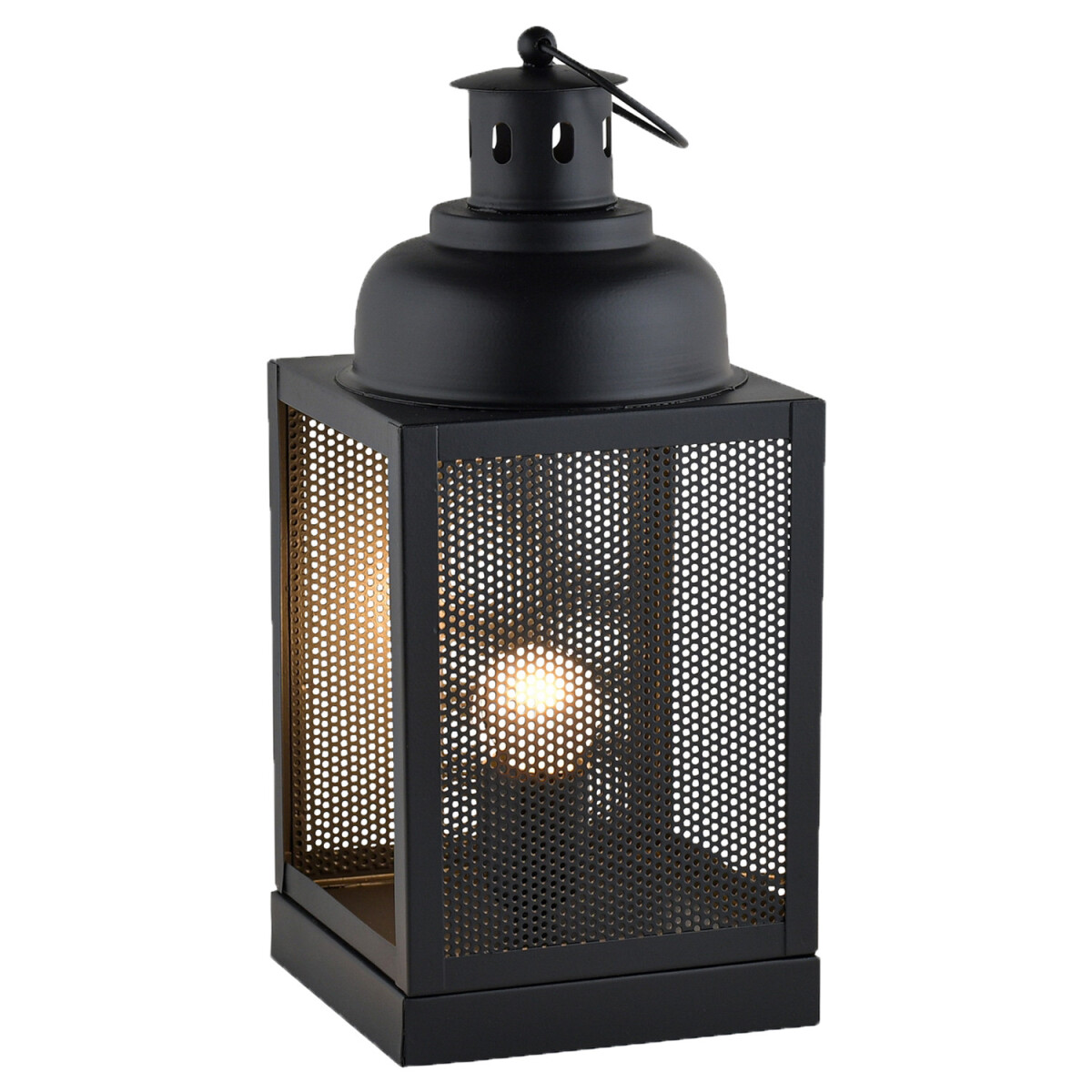 Moderne Tischlampe Ceed handgefertigt aus Metall in Schwarz 