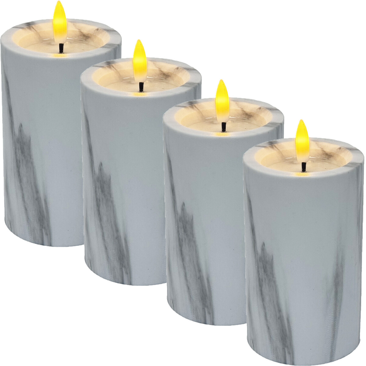 4er Set Moderne LED-Kerze Hony Tischdeko box