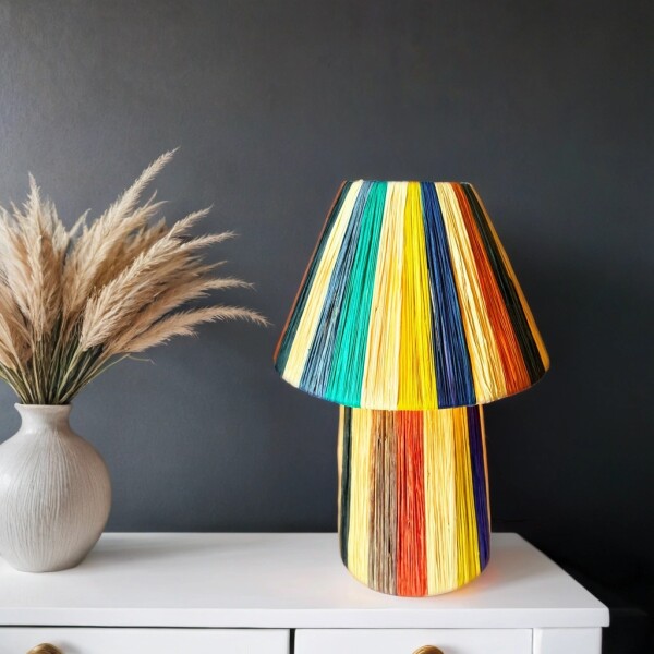 Marrakesh Night Light 40 cm by Raffia Bast | Boho Lamp Floor Lamp as