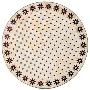 Marokkanischer Mosaiktisch Soleil Natur Bordeaux 100cm |...