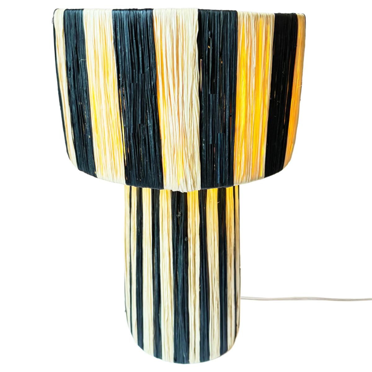 Boho Tischlampe Morjana aus Raffia-Bast  box