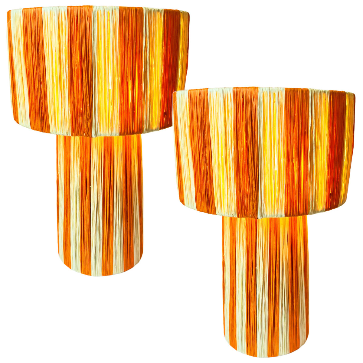 2er Set Boho Tischlampe Morjana Orange e box