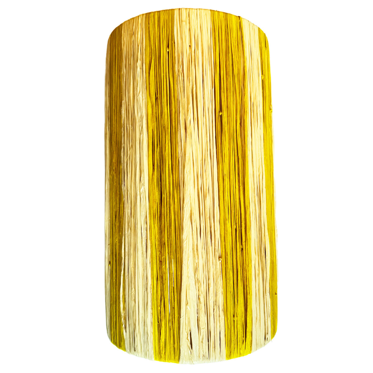 Boho Wandleuchte Morjana modern aus Raffia-Bast in Beige-Gel