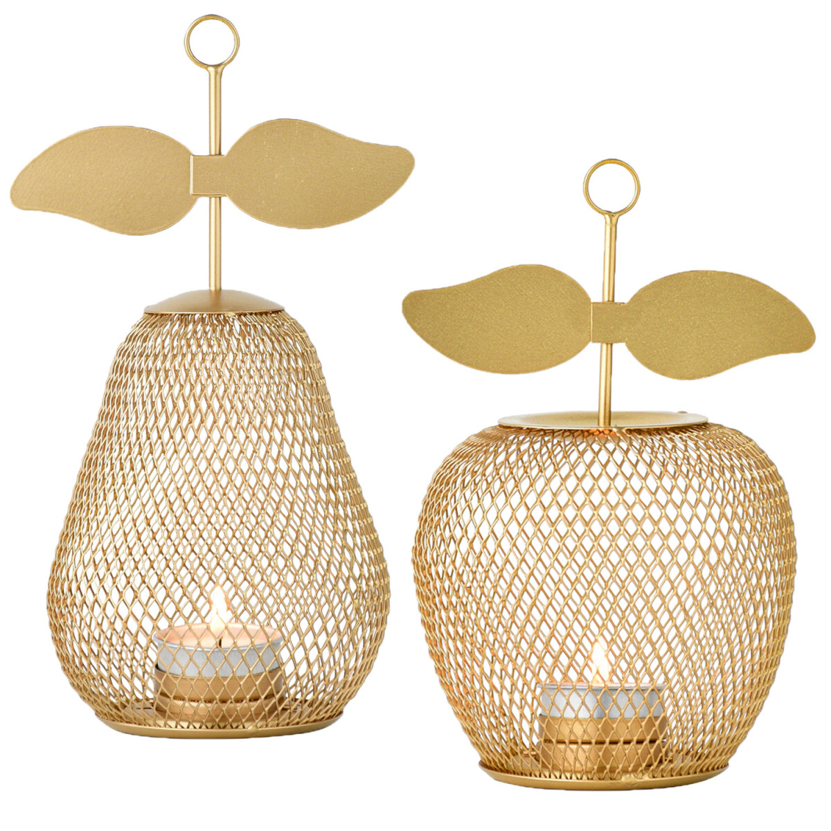 2er Set Moderner Teelichthalter Manzana  box
