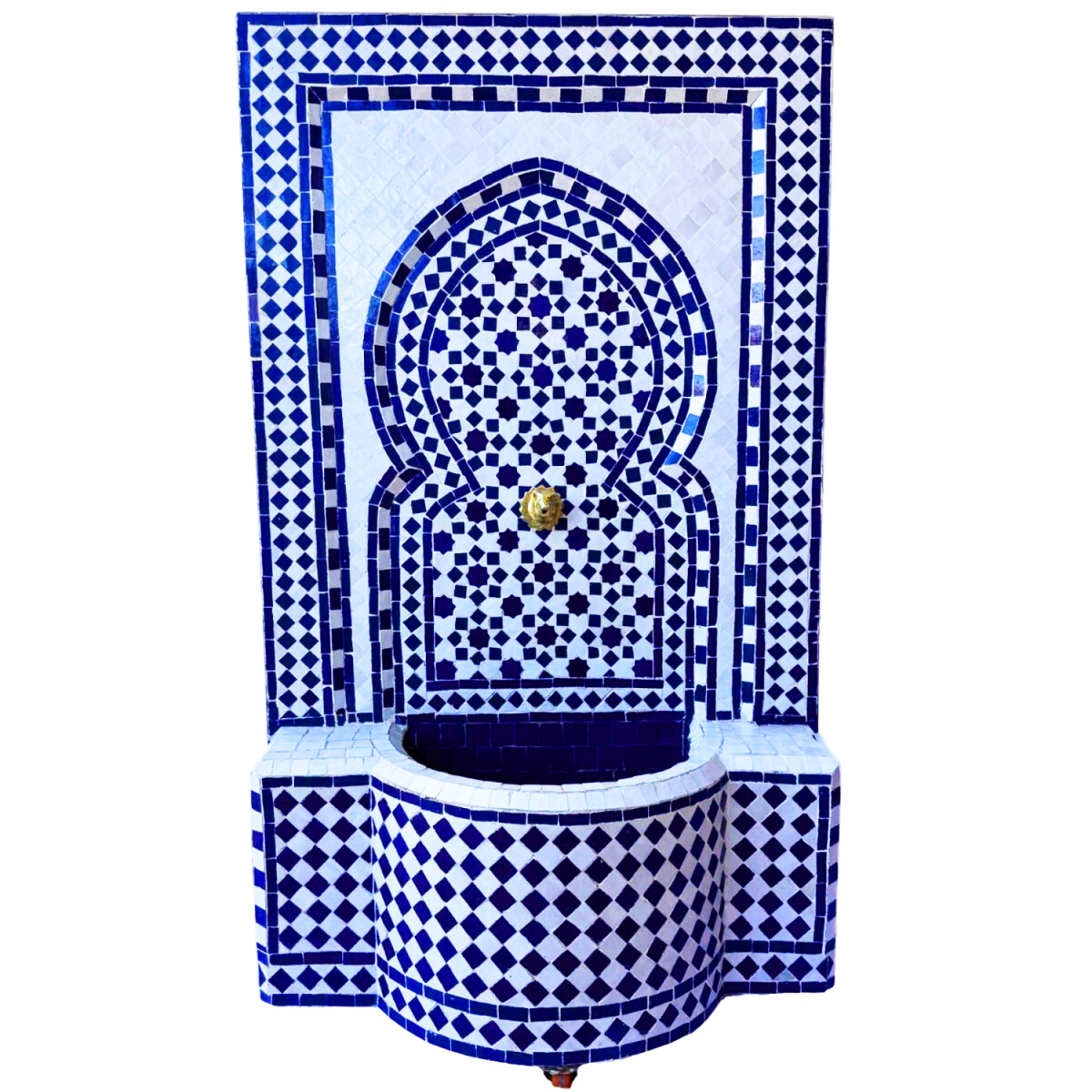 Marokkanischer Mosaik Gartenbrunnen 131c box