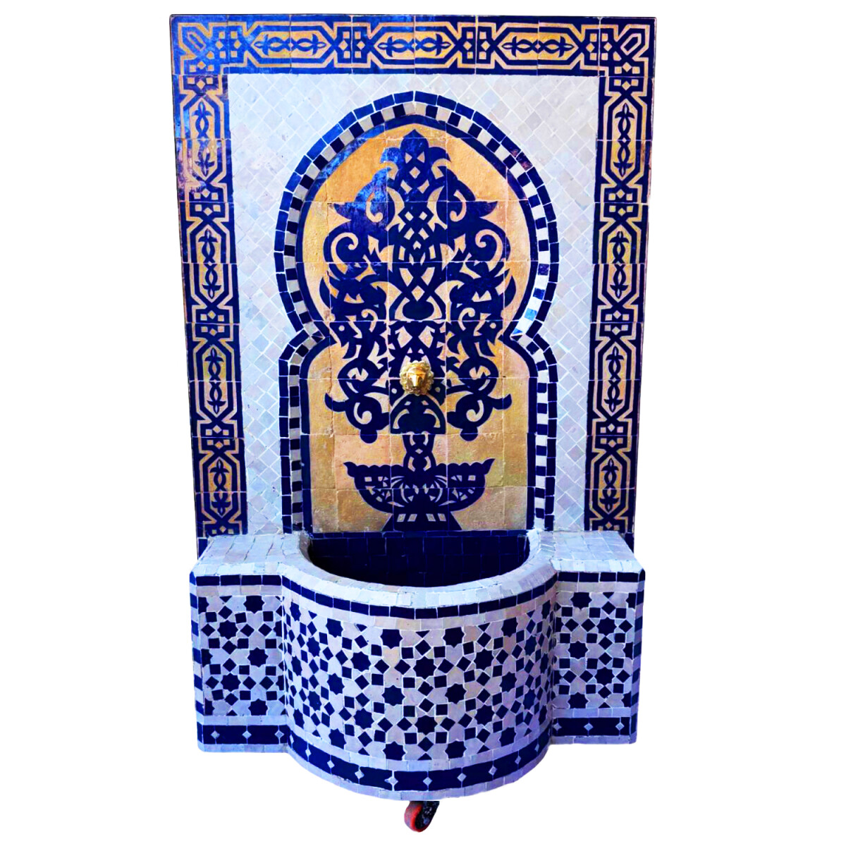 Marokkanischer Mosaik Gartenbrunnen 127c box