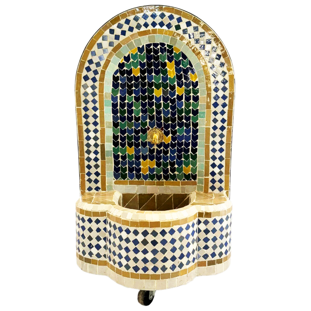 Marokkanischer Mosaik Gartenbrunnen 74cm box