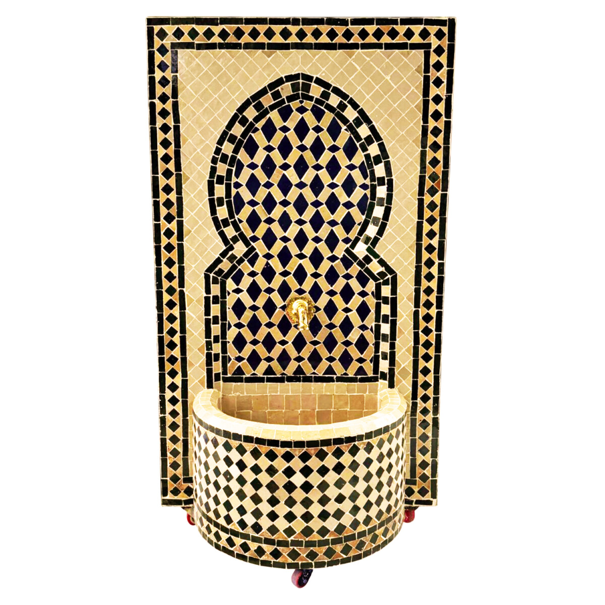 Marokkanischer Mosaik Gartenbrunnen 107c box