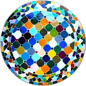 Marokkanischer Mosaiktisch Marrakesch Bunt Ø60 cm...