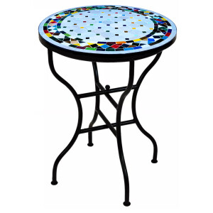 Marokkanischer Mosaiktisch Marrakesch Beige-Bunt...