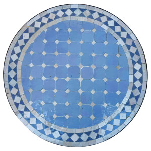 Marokkanischer Mosaiktisch Marrakesch Blau Ø60 cm...