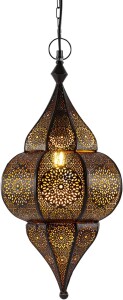 Orientalische Lampe Hängelampe aus Metall E27 Lunar...