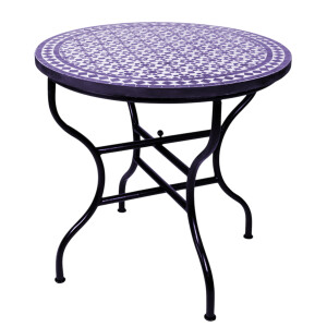 Marokkanischer Mosaiktisch Albaicin Beige Blau 100cm |...