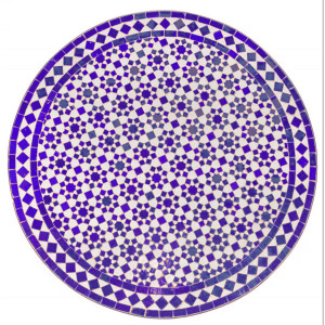 Marokkanischer Mosaiktisch Albaicin Beige Blau 100cm |...