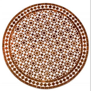 Marokkanischer Mosaiktisch Albaicin Beige Braun 100cm |...