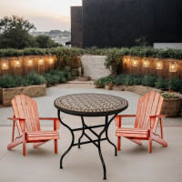 Marokkanischer Mosaiktisch Marrakesch Natur Braun 100cm | Handarbeit