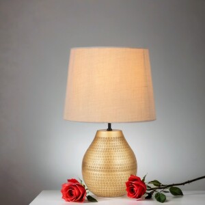 Tischlampenfuß Cameo Gold 20cm - orientalischer Lampensockel Metall
