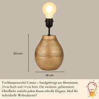 Tischlampenfuß Cameo Gold 20cm - orientalischer Lampensockel Metall