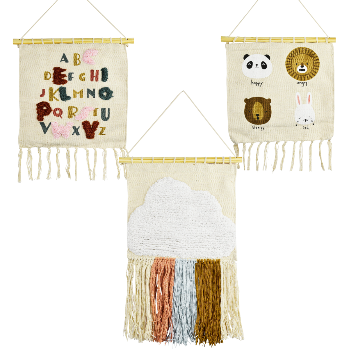 3er Set Boho Wanddeko Callan handgeferti box