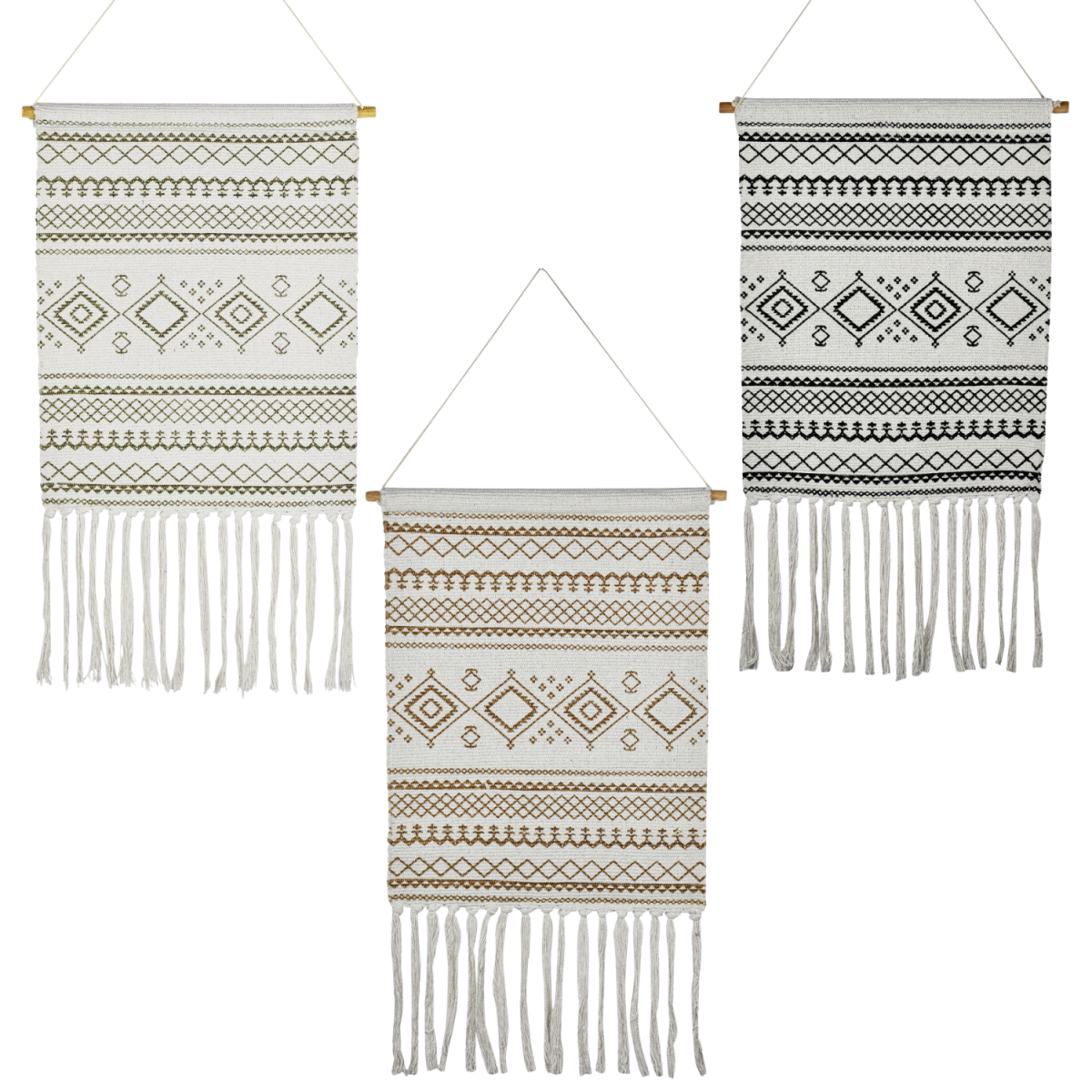 3er Set Boho Wandteppich Calegora handge box