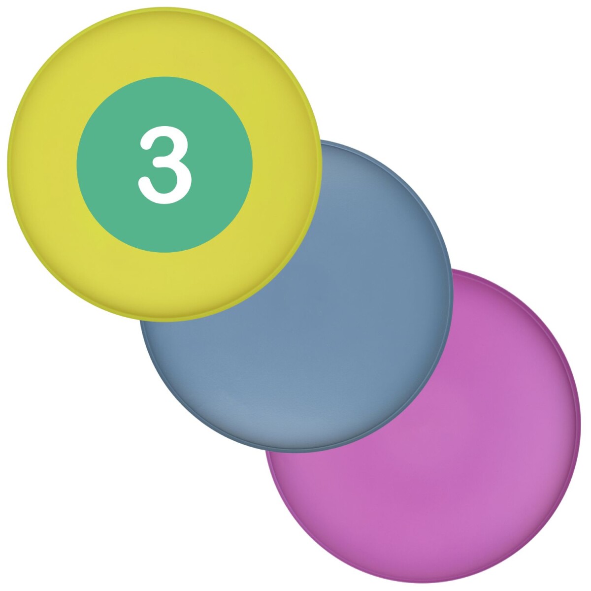 3er Set Callie Trendfarben Tablett rund 25cm | Boho Chic Dek