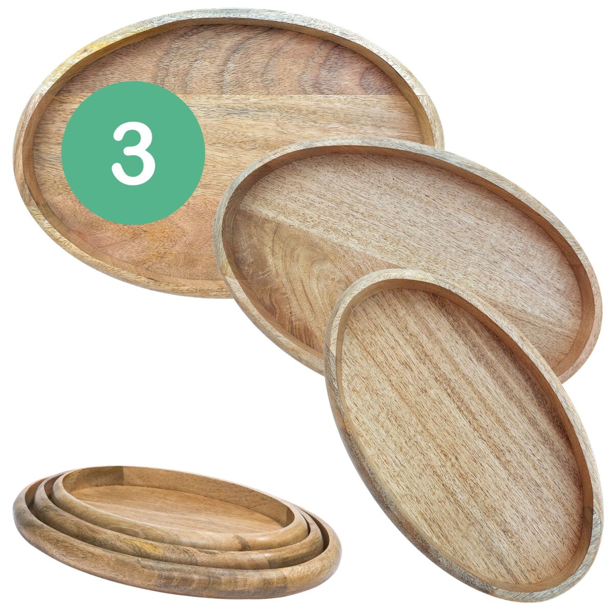 3er Set Boho Serviertablett Cagdas moder box