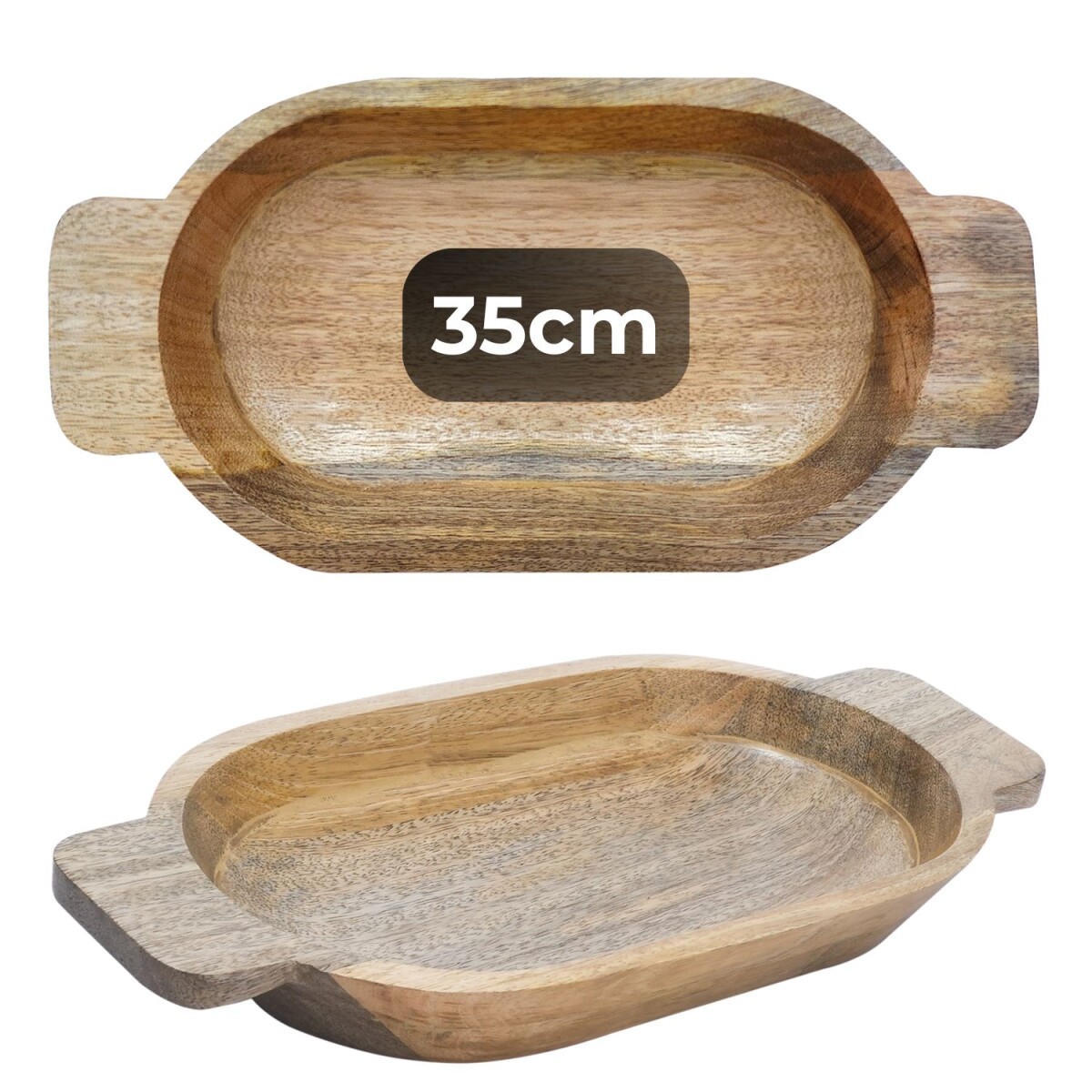 Tablett Kahla | 35x18 cm Massivholz Deko box