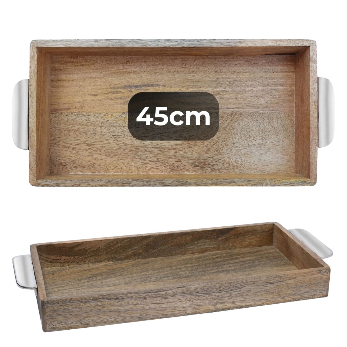 Boho Serviertablett Kahide aus Mangoholz box
