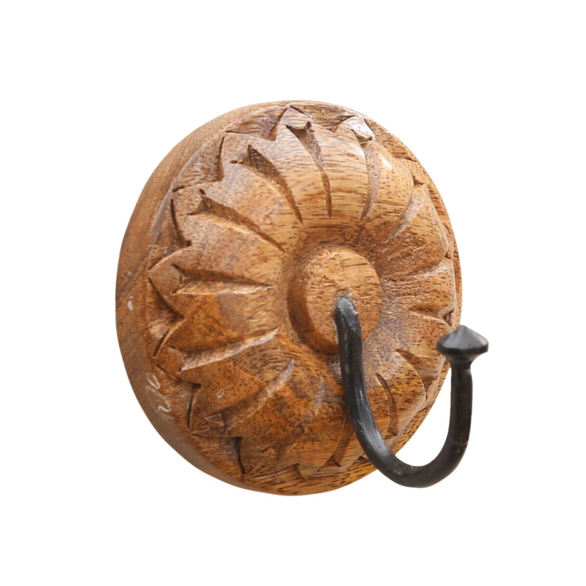 Boho Wandhaken Admir handgefertigt aus Holz Haken massiv 9 c