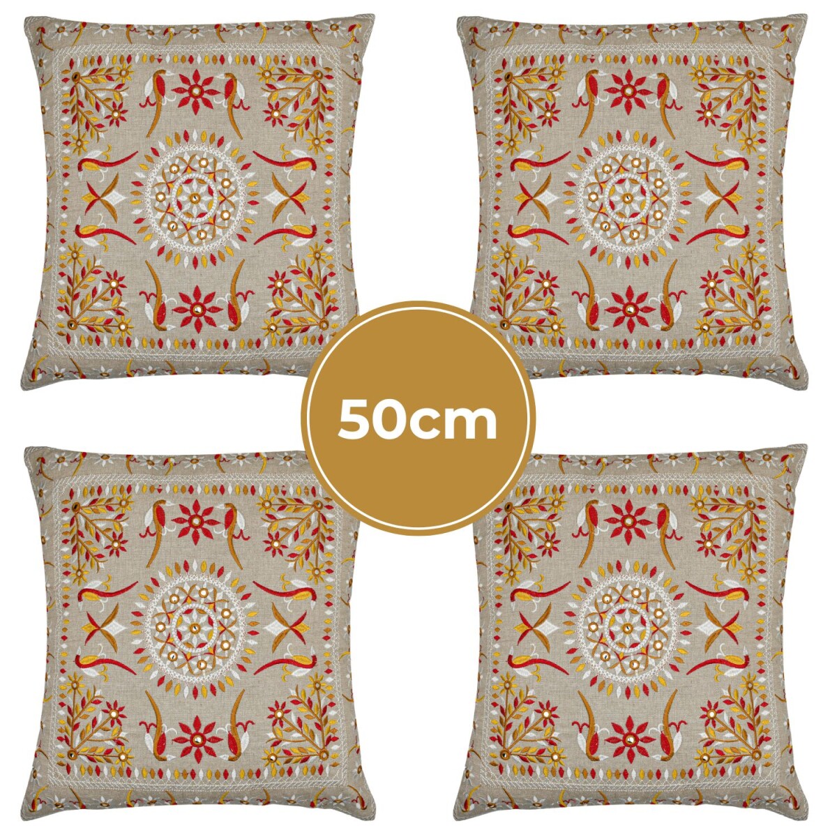 4er Set Boho Kissenbezug Lodge orientali box