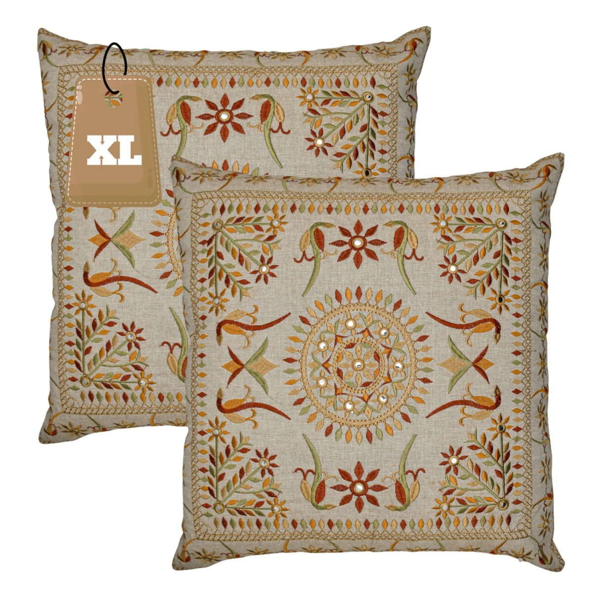 2er Set Boho Kissenbezug Lodge edel aus  box